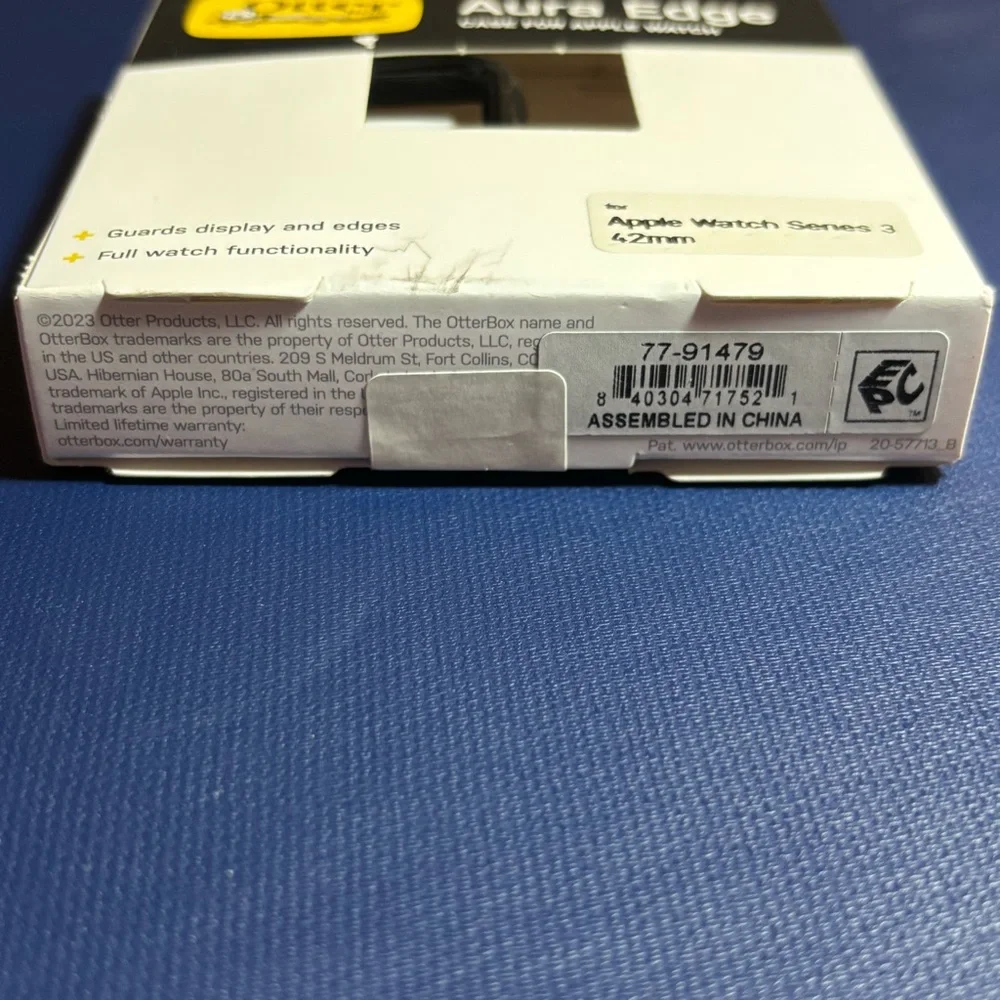 Otterbox Aura Edge Black Apple Watch Series 3 Case 38 mm NEW!